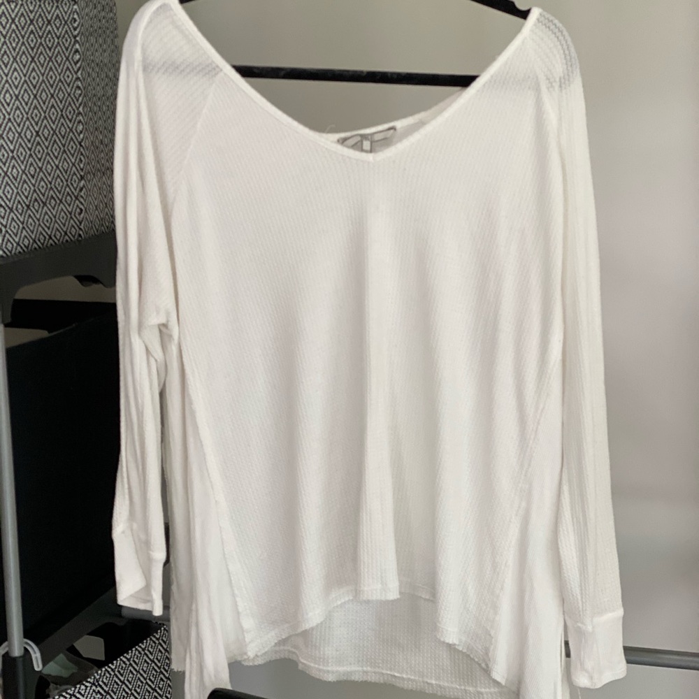 White BKE sweater